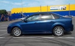 4 199 р. Пороги накладки FT  Ford Focus  2 (2004-2011)  седан дорестайлинг, универсал дорестайлинг, хэтчбэк 5 дв. дорестайлинг, седан рестайлинг, универсал рестайлинг, хэтчбэк 5 дв. рестайлинг (Неокрашенные)  с доставкой в г. Омск. Увеличить фотографию 4