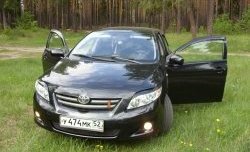 699 р. Комплект ресничек на фары Sport  Toyota Corolla  E150 (2006-2010) седан дорестайлинг (Неокрашенные)  с доставкой в г. Омск. Увеличить фотографию 2