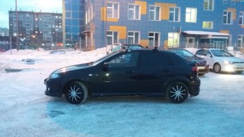 2 569 р. Пороги накладки Атланта  Chevrolet Lacetti  хэтчбек (2002-2013) (Неокрашенные)  с доставкой в г. Омск. Увеличить фотографию 2