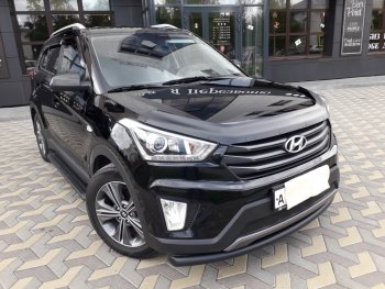 6 999 р. Защита переднего бампера Slitkoff (d57, черная) Hyundai Creta GS дорестайлинг (2015-2019) (Цвет: серебристый)  с доставкой в г. Омск. Увеличить фотографию 10