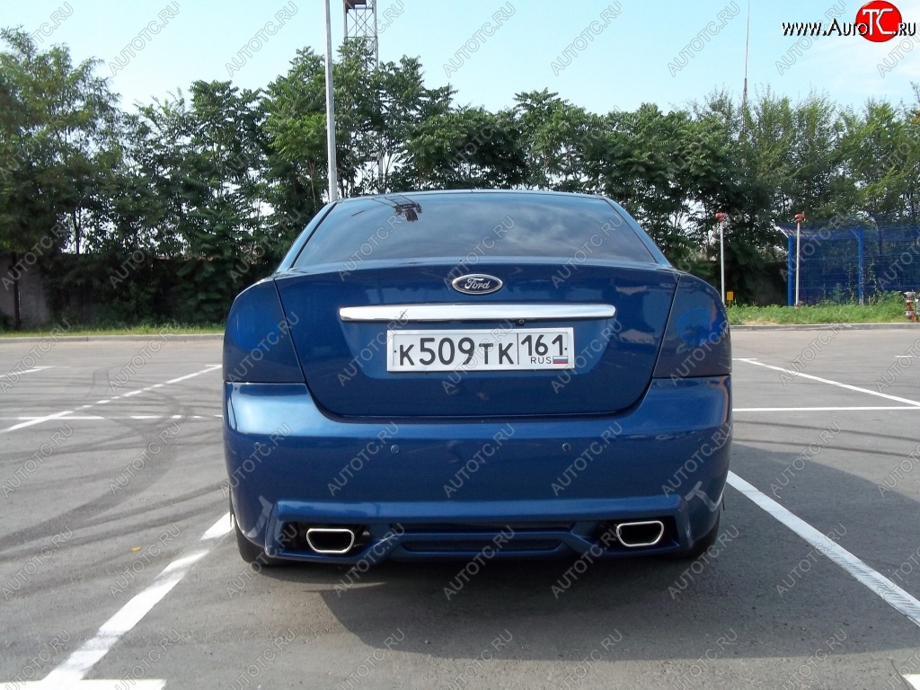 17 999 р. Задний бампер M-VRS Ford Focus 2 седан рестайлинг (2007-2011) (Неокрашенный)  с доставкой в г. Омск