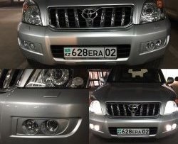 11 799 р. Комплект масок для ПТФ Sport  Toyota Land Cruiser Prado  J120 (2002-2009) (Неокрашенные)  с доставкой в г. Омск. Увеличить фотографию 6