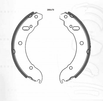 Колодка заднего барабанного тормоза DAFMI ГАЗ Баргузин (2217 автобус), ГАЗель (3302,  2705,  3221,  3221,Бизнес,  2705,Бизнес,  3302,Бизнес), ГАЗель Next (A62,А65), Соболь (2217 автобус,  2752,  2310,  2217 Бизнес автобус,  2752,Бизнес,  2310,Бизнес)