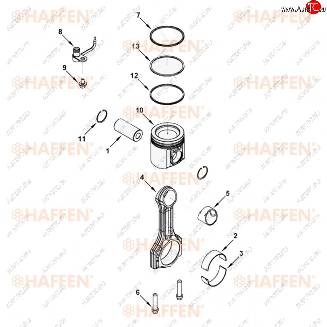 5 399 р. Комплект вкладышей шатунных (оригинал) ISF 2.8 HAFFEN ГАЗ Соболь 2752 дорестайлинг цельнометаллический фургон (1998-2002)  с доставкой в г. Омск