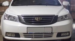 849 р. Реснички на фары Кураж Geely Emgrand EC7 седан дорестайлинг (2009-2016) (Неокрашенные)  с доставкой в г. Омск. Увеличить фотографию 2