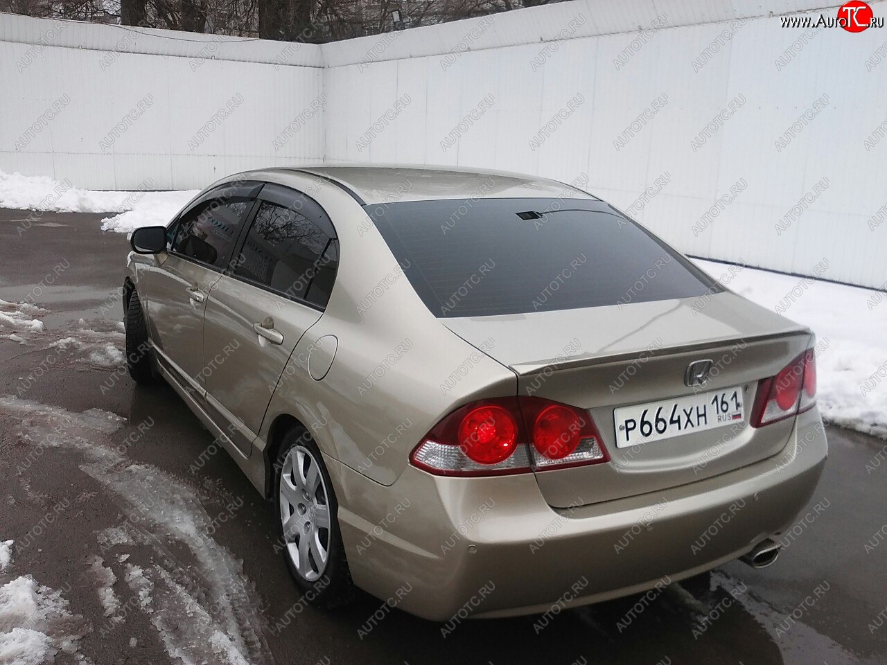 3 399 р. Лип спойлер АВТОКРАТ  Honda Civic  FD (2005-2011) седан дорестайлинг, седан рестайлинг (Неокрашенный)  с доставкой в г. Омск