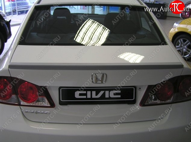 4 149 р. Лип спойлер CT Honda Civic FD седан дорестайлинг (2005-2008) (Неокрашенный)  с доставкой в г. Омск