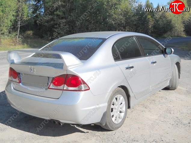 5 249 р. Спойлер Mugen-Style Honda Civic FD седан дорестайлинг (2005-2008) (Неокрашенный)  с доставкой в г. Омск