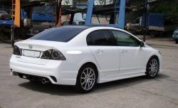 18 499 р. Задний бампер INGS Extreem  Honda Civic  FD (2005-2011) седан дорестайлинг, седан рестайлинг (Неокрашенный)  с доставкой в г. Омск. Увеличить фотографию 2