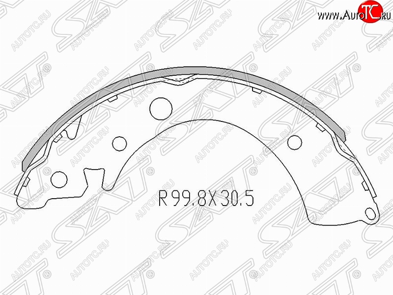 1 349 р. Колодки тормозные задние SAT Honda Civic FK,FN хэтчбэк 5 дв. дорестайлинг (2005-2008)  с доставкой в г. Омск