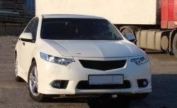 1 299 р. Реснички Sport на фары рестайлинг  Honda Accord  CU (2008-2011) седан дорестайлинг (Неокрашенные)  с доставкой в г. Омск. Увеличить фотографию 3