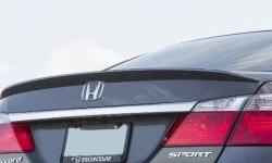 3 499 р. Лип спойлер Сабля Honda Accord CR седан дорестайлинг (2013-2016) (Неокрашенный)  с доставкой в г. Омск. Увеличить фотографию 5