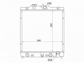 Радиатор двигателя SAT (трубчатый, МКПП/АКПП) Honda Orthia (1999-2002)