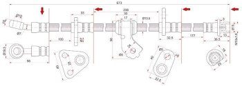 Тормозной шланг передний SAT (левый) Honda Civic EG седан (1992-1995)