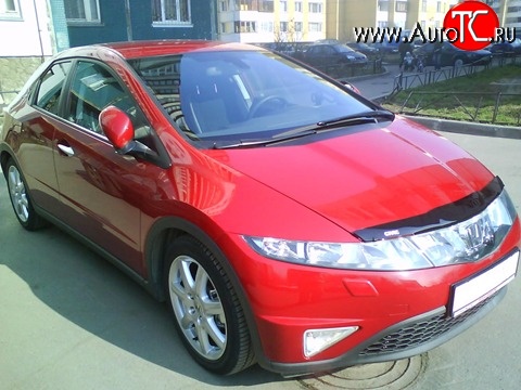 2 069 р. Дефлектор капота NovLine Honda Civic FK,FN хэтчбэк 5 дв. дорестайлинг (2005-2008)  с доставкой в г. Омск