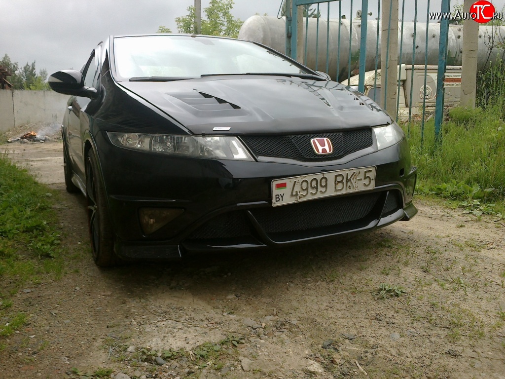 12 899 р. Пластиковый капот Sport Honda Civic FK,FN хэтчбэк 5 дв. дорестайлинг (2005-2008)  с доставкой в г. Омск