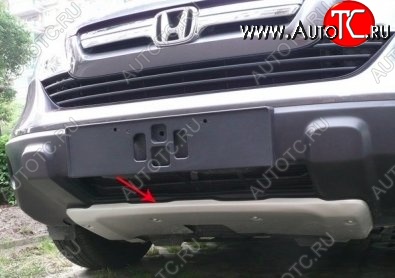 10 349 р. Накладка на передний бампер CT Honda CR-V RE1,RE2,RE3,RE4,RE5,RE7 дорестайлинг (2007-2010) (Неокрашенная)  с доставкой в г. Омск