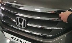 2 999 р. Накладка на капот СТ Honda CR-V RM1,RM3,RM4 дорестайлинг (2012-2015)  с доставкой в г. Омск. Увеличить фотографию 2