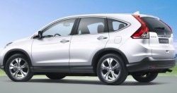 2 149 р. Накладки на внешние ручки дверей СТ Honda CR-V RM1,RM3,RM4 дорестайлинг (2012-2015) (Неокрашенные)  с доставкой в г. Омск. Увеличить фотографию 3