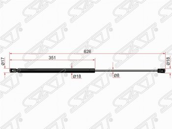 Газовый упор крышки багажника SAT Honda CR-V RM1,RM3,RM4 дорестайлинг (2012-2015)