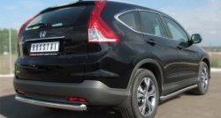 14 849 р. Защита порогов из круглой трубы диаметром 63 мм Russtal Honda CR-V RM1,RM3,RM4 дорестайлинг (2012-2015) (Защита порогов с со скосами на торцах (вариант 1))  с доставкой в г. Омск. Увеличить фотографию 4