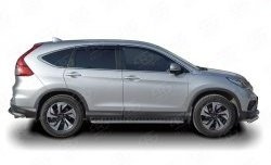 20 749 р. Широкая защита порогов Russtal Honda CR-V RM1,RM3,RM4 дорестайлинг (2012-2015) (Защита порогов с со скосами на торцах (вариант 1))  с доставкой в г. Омск. Увеличить фотографию 1