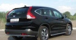 16 699 р. Одинарная защита заднего бампера из трубы диаметром 42 мм SLITKOFF  Honda CR-V  RM1,RM3,RM4 (2012-2015) дорестайлинг  с доставкой в г. Омск. Увеличить фотографию 3