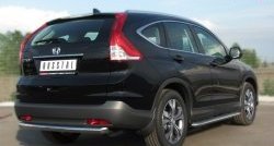 16 999 р. Одинарная защита заднего бампера из трубы диаметром 63 мм SLITKOFF  Honda CR-V  RM1,RM3,RM4 (2012-2015) дорестайлинг  с доставкой в г. Омск. Увеличить фотографию 4