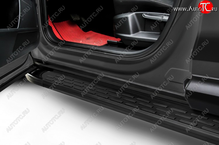 17 399 р. Пороги алюминиевые Slitkoff  Honda CR-V  RM1,RM3,RM4 (2012-2015) дорестайлинг (Premium Black)  с доставкой в г. Омск