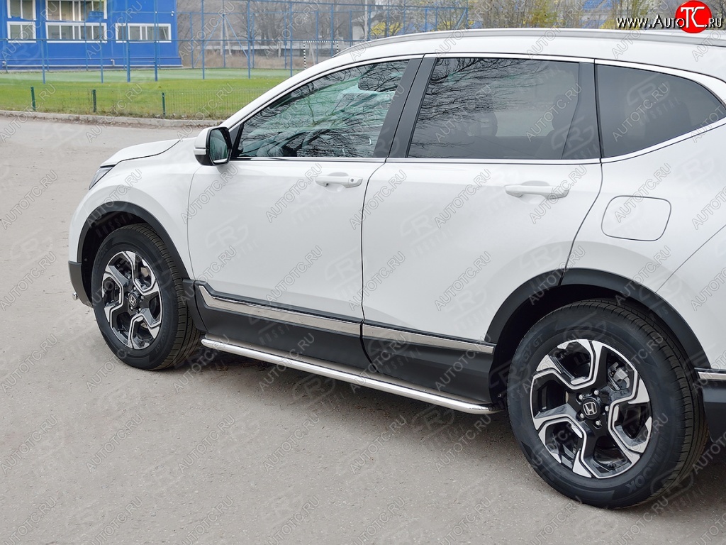 30 999 р. Широкая защита порогов SLITKOFF v3  Honda CR-V  RW,RT (2016-2020) дорестайлинг  с доставкой в г. Омск