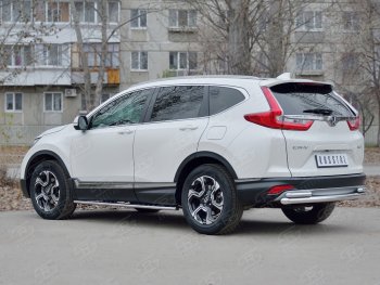 15 699 р. Защита заднего бампера (Ø63 и 42, дуги, нержавейка) SLITKOFF  Honda CR-V  RW,RT (2016-2020) дорестайлинг  с доставкой в г. Омск. Увеличить фотографию 3