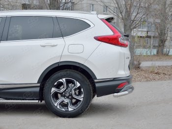 15 699 р. Защита заднего бампера (Ø63 и 42, дуги, нержавейка) SLITKOFF  Honda CR-V  RW,RT (2016-2020) дорестайлинг  с доставкой в г. Омск. Увеличить фотографию 4