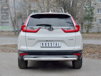 12 799 р. Защита заднего бампера (Ø63 мм, нержавейка) SLITKOFF  Honda CR-V  RW,RT (2016-2020) дорестайлинг  с доставкой в г. Омск. Увеличить фотографию 2