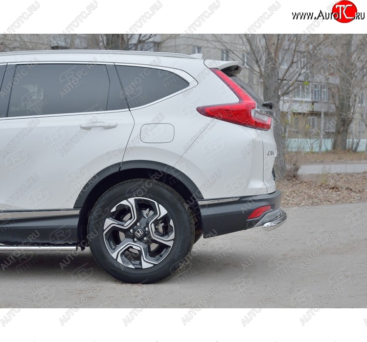 12 799 р. Защита заднего бампера (Ø63 мм, нержавейка) SLITKOFF  Honda CR-V  RW,RT (2016-2020) дорестайлинг  с доставкой в г. Омск