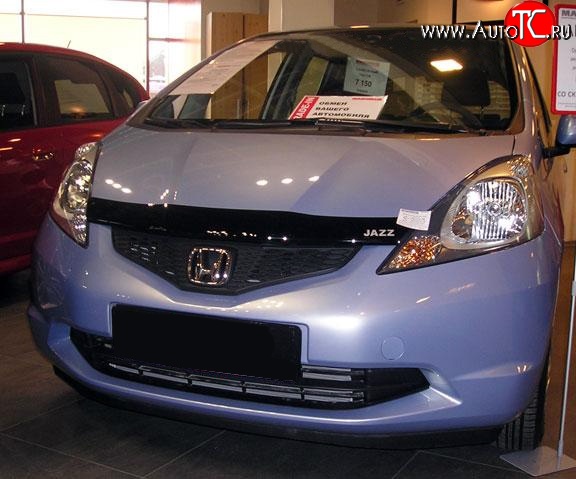 3 199 р. Дефлектор капота NovLine Honda Jazz (2008-2015)  с доставкой в г. Омск