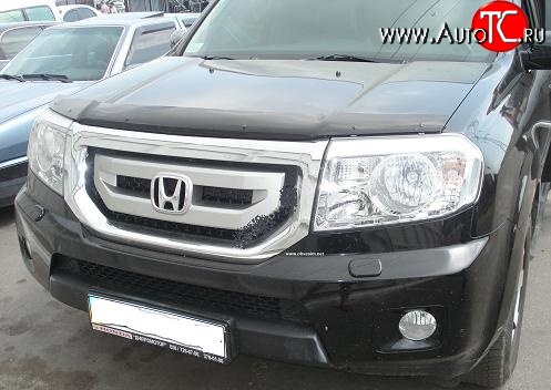 5 079 р. Дефлектор капота NovLine Honda Pilot YF4 дорестайлинг (2008-2011)  с доставкой в г. Омск