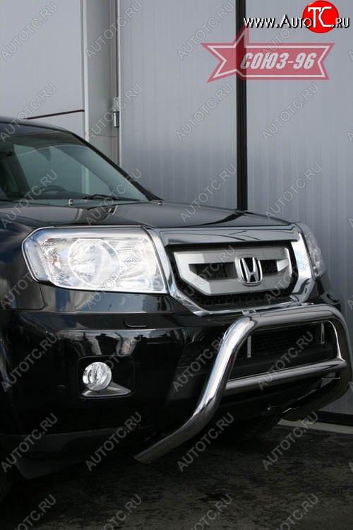 20 114 р. Защита переднего бампера Souz-96 (d76) Honda Pilot YF4 дорестайлинг (2008-2011)  с доставкой в г. Омск