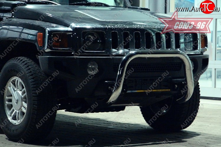 20 654 р. Защита переднего бампера Souz-96 (d76) HUMMER H3 (2005-2010)  с доставкой в г. Омск