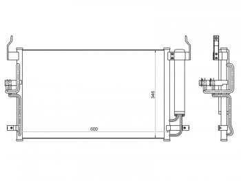 4 999 р. Радиатор кондиционера SAT  Hyundai Coupe - Elantra ( XD,  XD2)  с доставкой в г. Омск. Увеличить фотографию 1