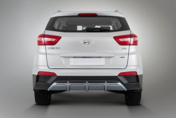 9 399 р. Накладка заднего бампера Xmug  Hyundai Creta  GS (2015-2021) дорестайлинг, рестайлинг (Неокрашенная)  с доставкой в г. Омск. Увеличить фотографию 2