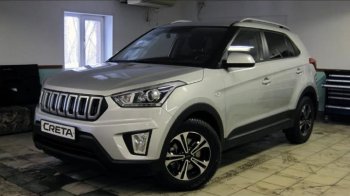 8 099 р. Решётка радиатора Next Hyundai Creta GS рестайлинг (2019-2021) (цвет: Чёрный матовый с серебристым выделением ноздрей)  с доставкой в г. Омск. Увеличить фотографию 3