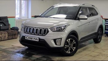 8 099 р. Решётка радиатора Next Hyundai Creta GS рестайлинг (2019-2021) (цвет: Чёрный матовый с серебристым выделением ноздрей)  с доставкой в г. Омск. Увеличить фотографию 4