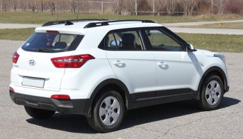 8 199 р. Комплект рейлингов АПС  Hyundai Creta  GS (2015-2021) дорестайлинг, рестайлинг (Серебристые без поперечин )  с доставкой в г. Омск. Увеличить фотографию 7