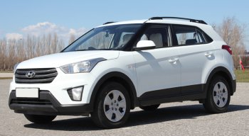 8 199 р. Комплект рейлингов АПС  Hyundai Creta  GS (2015-2021) дорестайлинг, рестайлинг (Серебристые без поперечин )  с доставкой в г. Омск. Увеличить фотографию 6