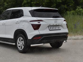 11 799 р. Защита заднего бампера (Ø63 мм уголки, нержавейка) SLITKOFF  Hyundai Creta  SU (2020-2022)  с доставкой в г. Омск. Увеличить фотографию 2