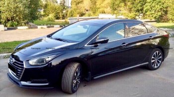 6 799 р. Накладки металлического порога АВТОКРАТ Hyundai I40 1 VF дорестайлинг седан (2011-2015) (Неокрашенные)  с доставкой в г. Омск. Увеличить фотографию 2