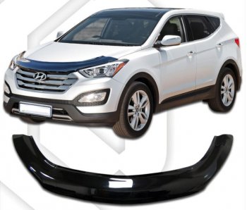 Дефлектор капота CA-Plastiс exclusive Hyundai (Хюндаи) Grand Santa Fe (гранд)  1 DM (2013-2016) 1 DM дорестайлинг