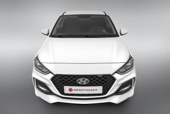 17 999 р. Передний бампер Quant Romb Hyundai Solaris HCR седан рестайлинг (2020-2022) (Комплектация Комфорт, Неокрашенный)  с доставкой в г. Омск. Увеличить фотографию 3