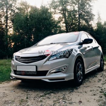 6 999 р. Решётка радиатора ZEUS Hyundai Solaris RBr седан рестайлинг (2014-2017) (Неокрашенная)  с доставкой в г. Омск. Увеличить фотографию 2