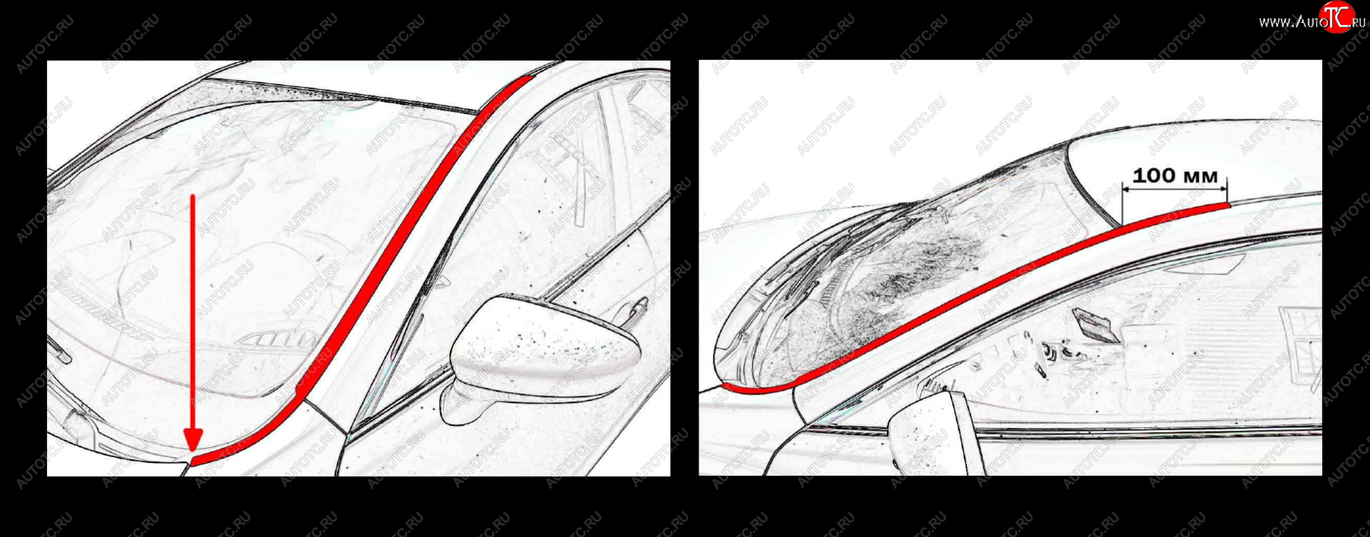 1 849 р. Водостоки лобового стекла Стрелка 11 Hyundai Sonata EF рестайлинг ТагАЗ (2001-2013)  с доставкой в г. Омск